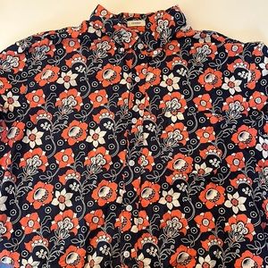 J crew classic short sleeve floral button down
